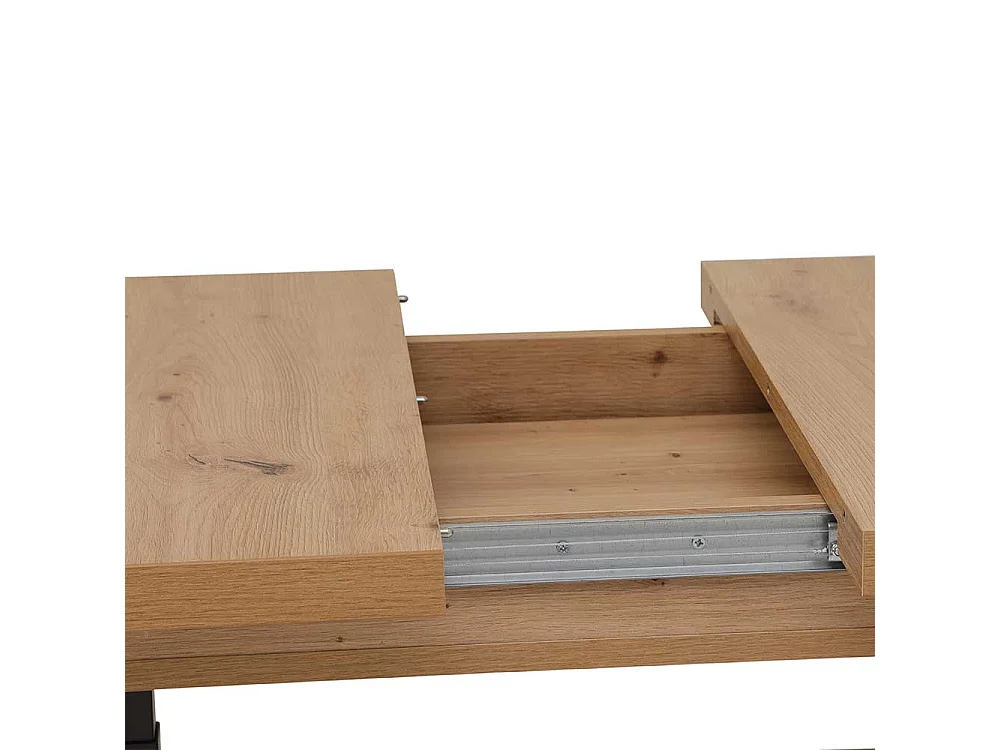 Ausziehbarer Sofatisch in Wildeichefarben und Anthrazit höhenverstellbar