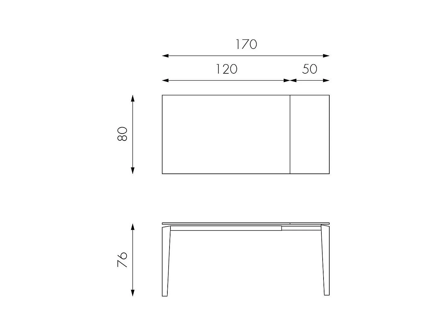 Ausziehbarer Tisch in Weiß Glas modern