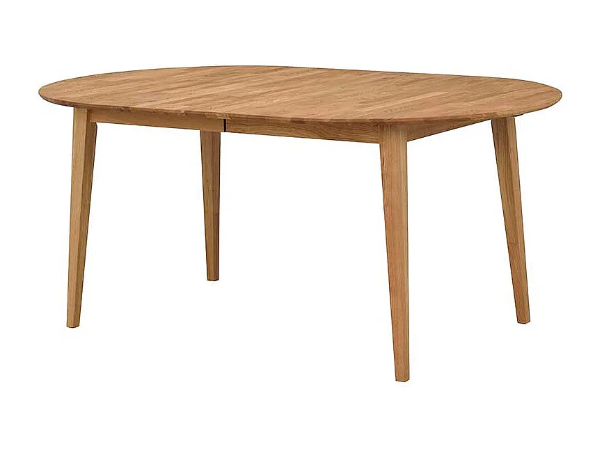 Esszimmertisch aus Eiche Massivholz oval ausziehbar