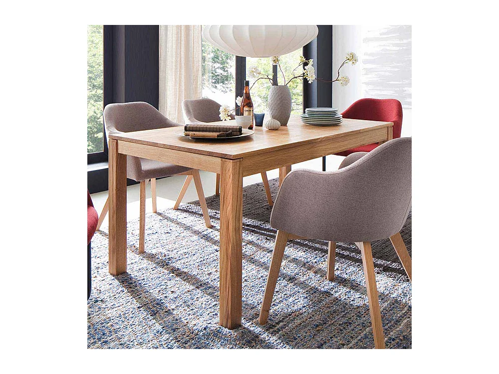 Esszimmertisch aus Eiche massiv geölt ausziehbar