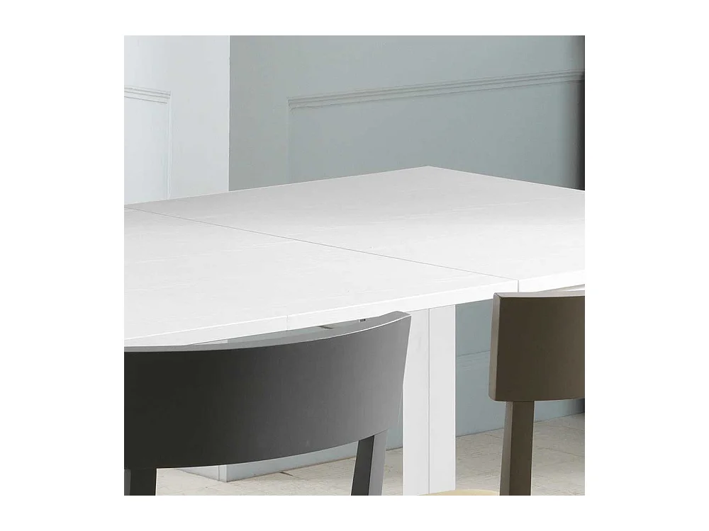 Buche Esstisch in Weiß ausziehbar