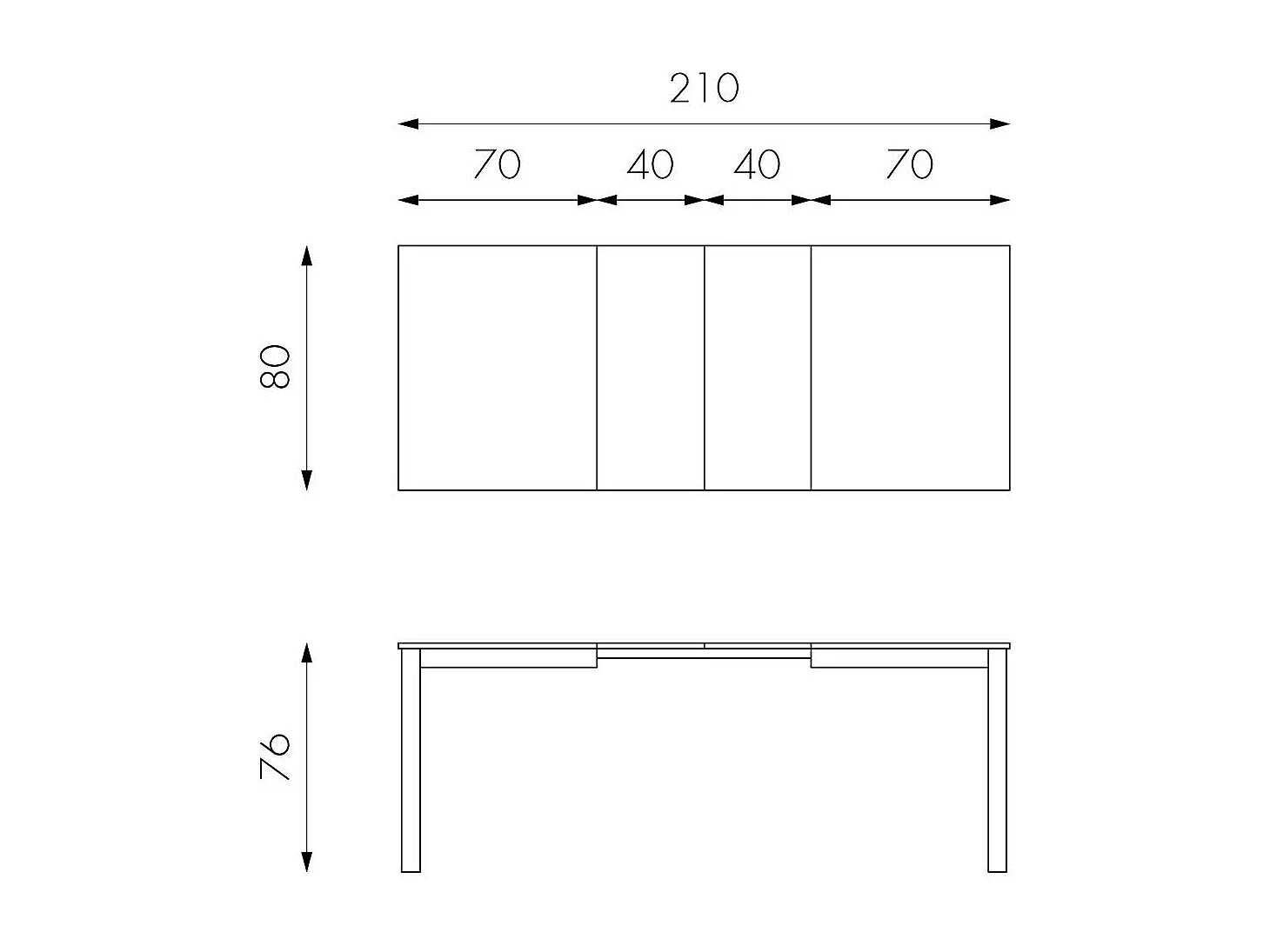 Buche Esstisch in Weiß ausziehbar
