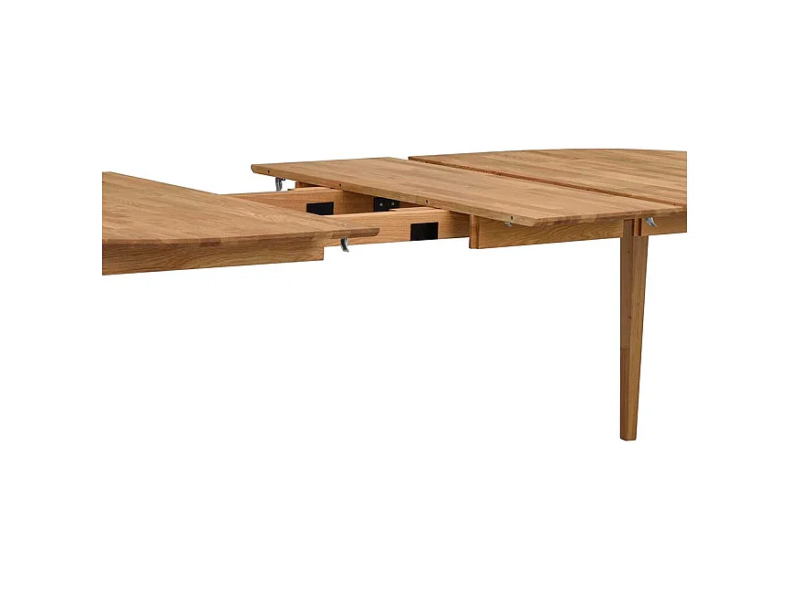 Esszimmertisch aus Eiche Massivholz oval ausziehbar