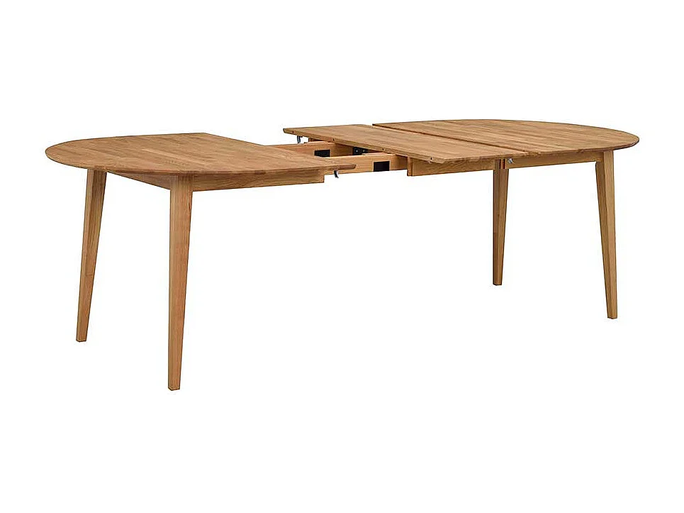 Esszimmertisch aus Eiche Massivholz oval ausziehbar