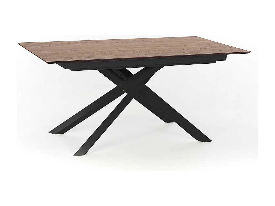 Esstisch in Schwarz und Eiche Optik ausziehbar