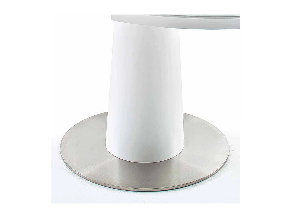 Tisch mit ausziehbare Glasplatte Weiß