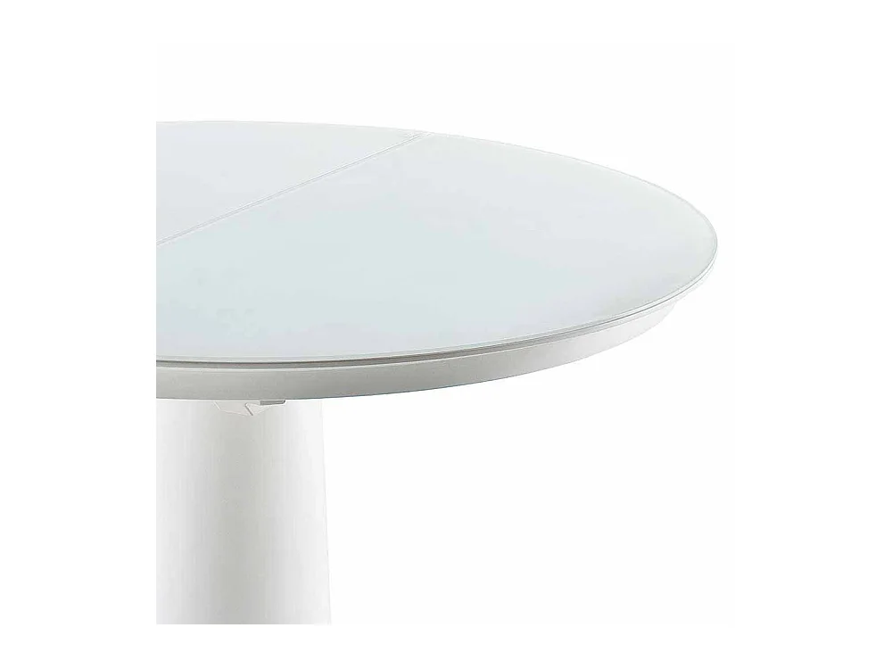 Tisch mit ausziehbare Glasplatte Weiß