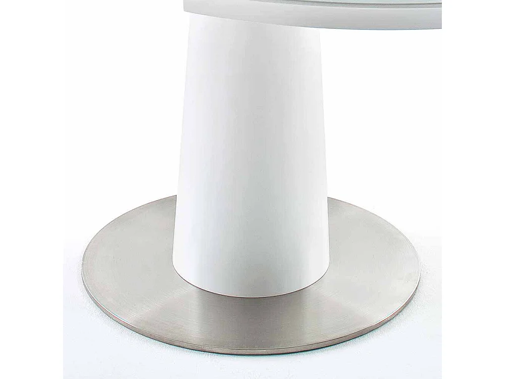 Tisch mit ausziehbare Glasplatte Weiß