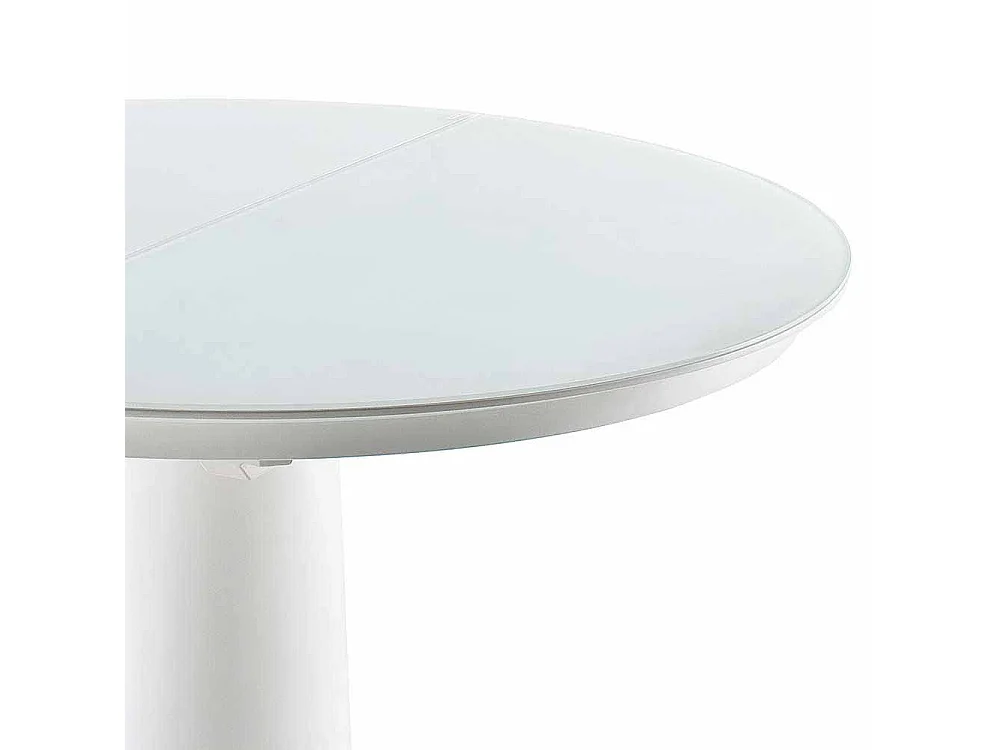 Tisch mit ausziehbare Glasplatte Weiß