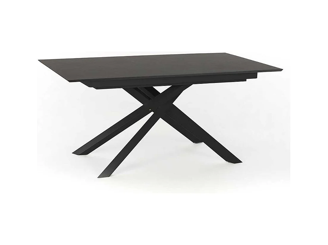 Esstisch in Dunkelgrau und Schwarz ausziehbar