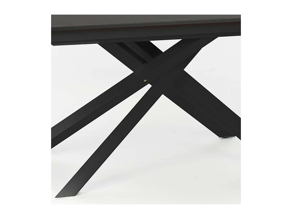 Esstisch in Dunkelgrau und Schwarz ausziehbar