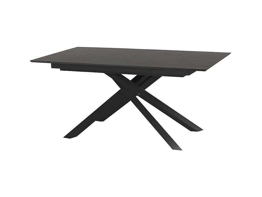 Esstisch in Dunkelgrau und Schwarz ausziehbar