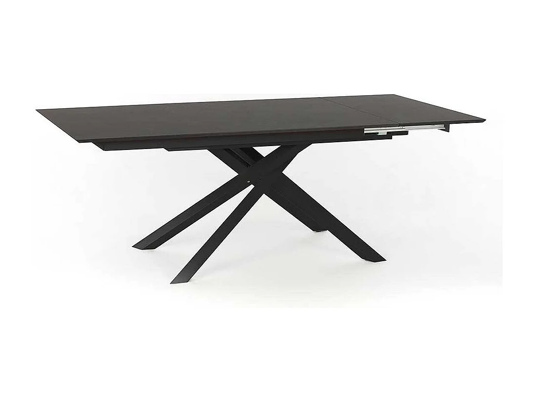 Esstisch in Dunkelgrau und Schwarz ausziehbar