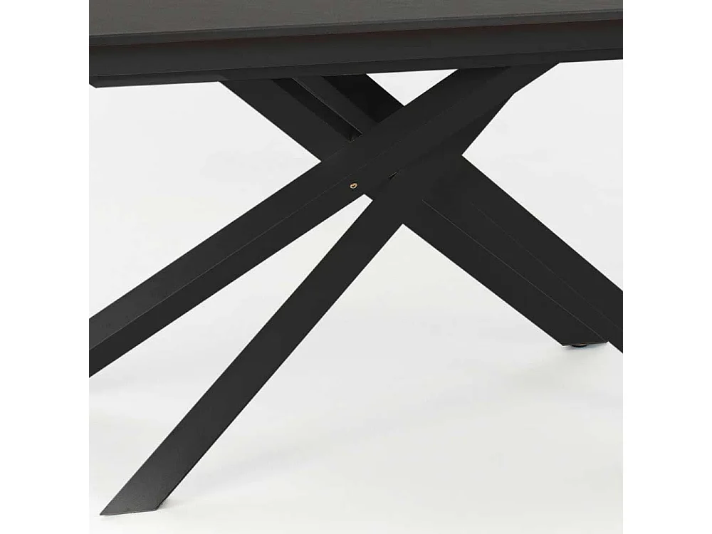 Esstisch in Dunkelgrau und Schwarz ausziehbar