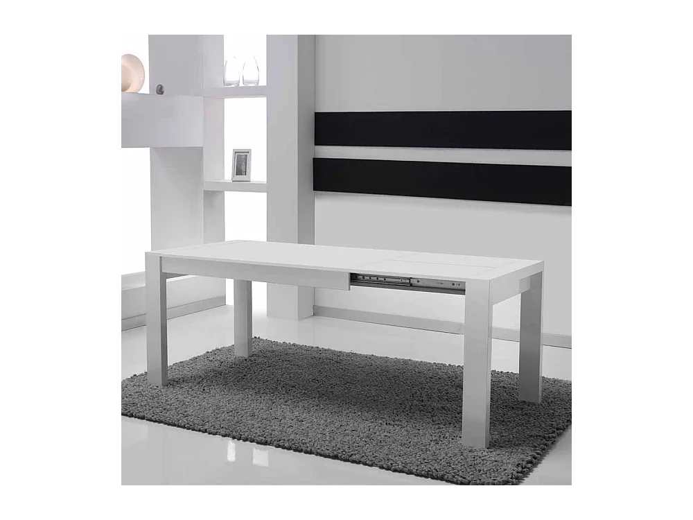 Moderner Esstisch in Weiß ausziehbar