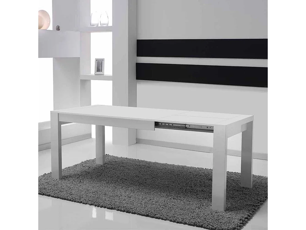 Moderner Esstisch in Weiß ausziehbar