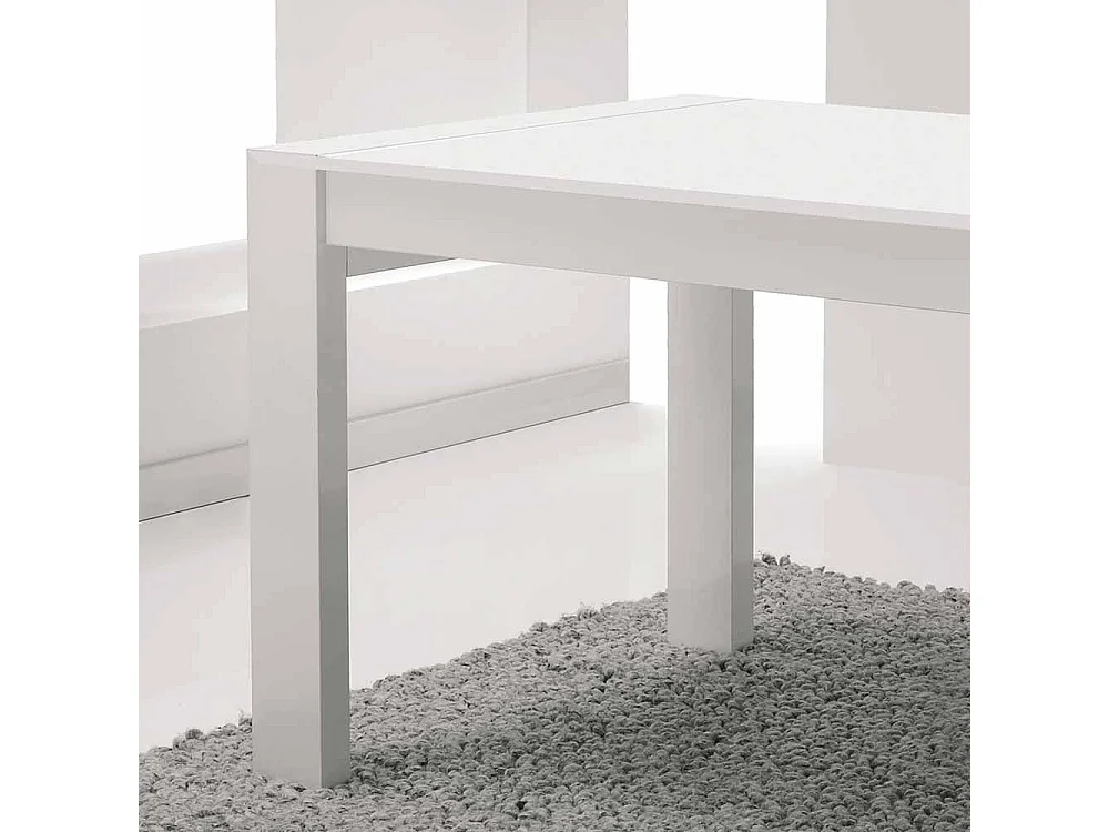 Moderner Esstisch in Weiß ausziehbar