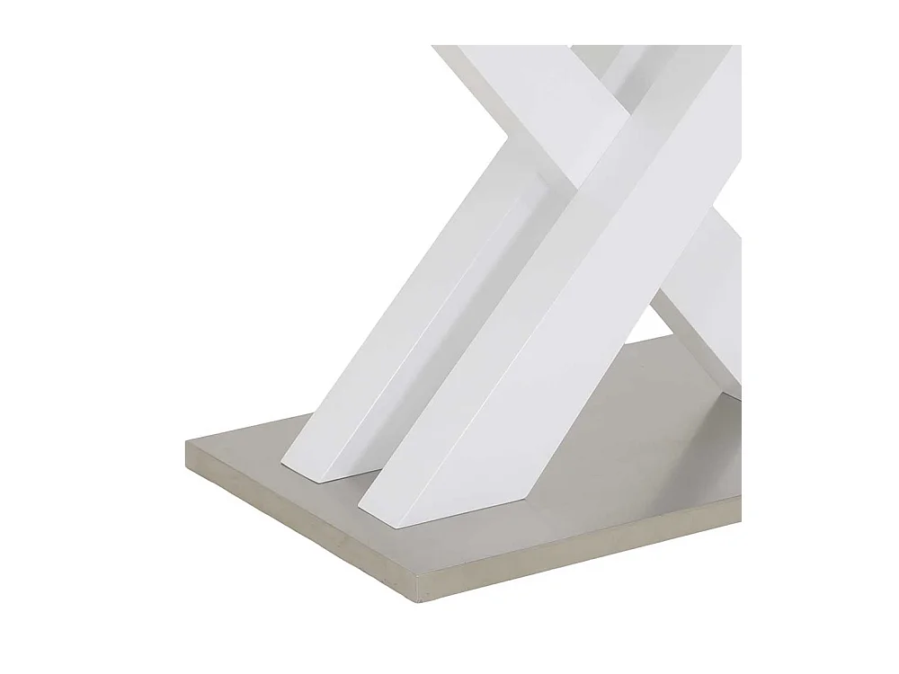 Tisch Weiß-Glas ausziehbar in modernem Design Hochglanz