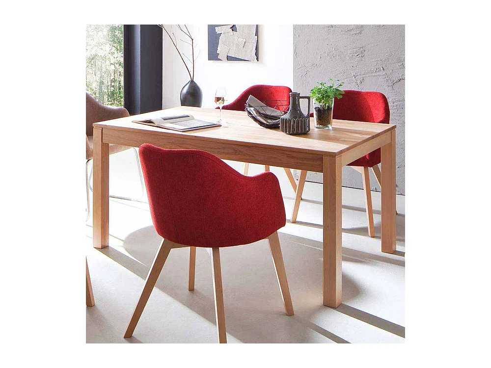 Holztisch aus Kernbuche massiv lackiert ausziehbarr