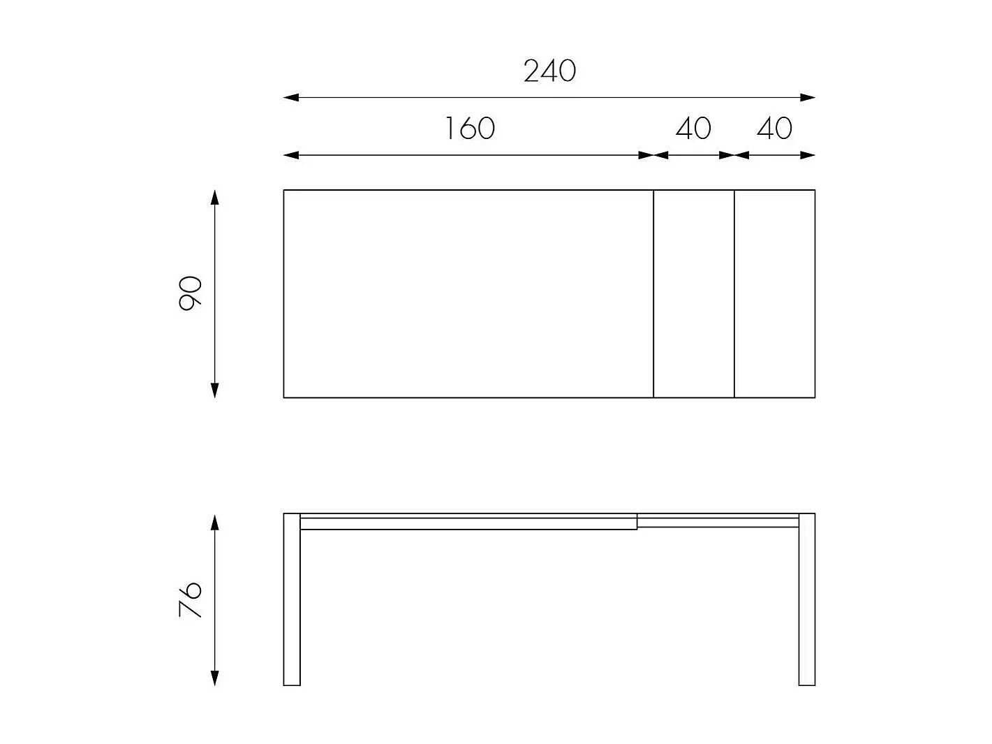 Esszimmertisch mit Eiche furniert ausziehbar