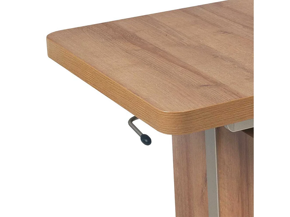 Couchtisch in Wildeiche ausziehbar und höhenverstellbar