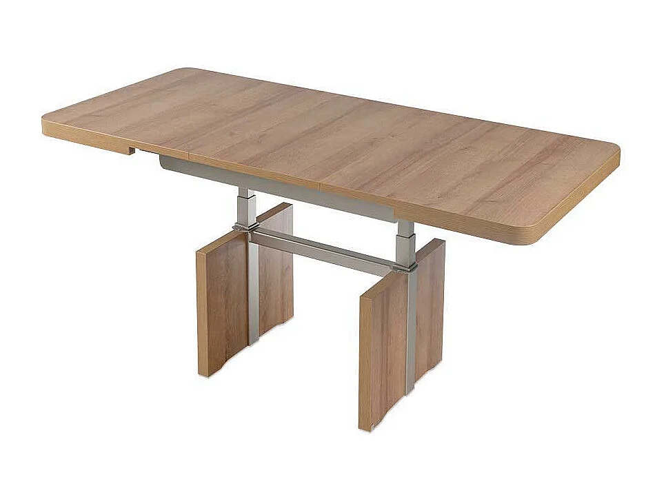 Couchtisch in Wildeiche ausziehbar und höhenverstellbar