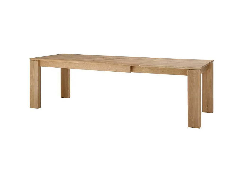 Esszimmertisch aus Wildeiche Bianco massiv ausziehbar