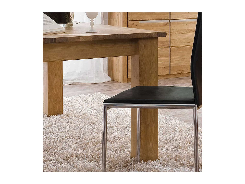 Esszimmertisch aus Wildeiche Bianco massiv ausziehbar