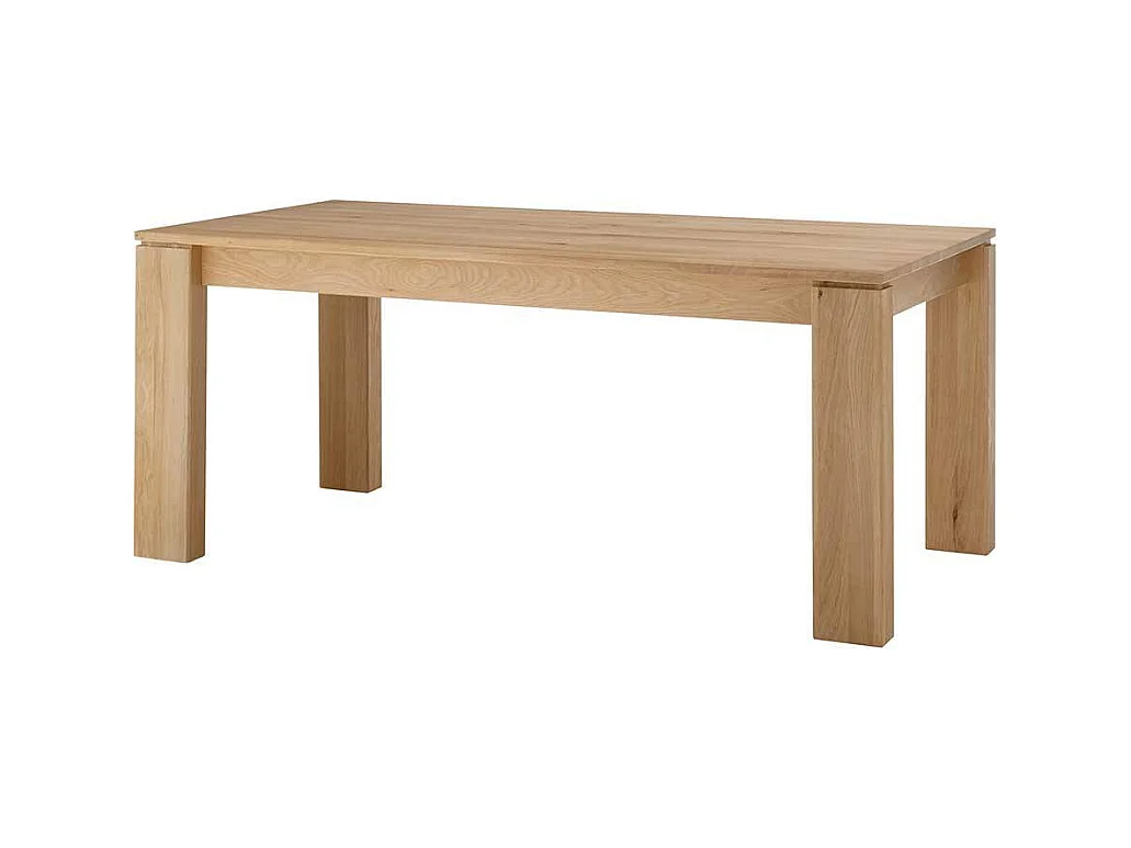 Esszimmertisch aus Wildeiche Bianco massiv ausziehbar