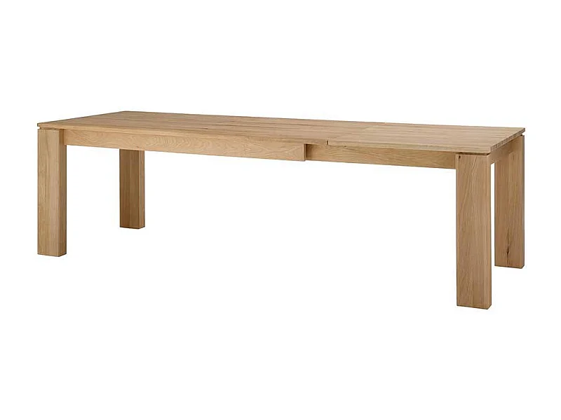 Esszimmertisch aus Wildeiche Bianco massiv ausziehbar