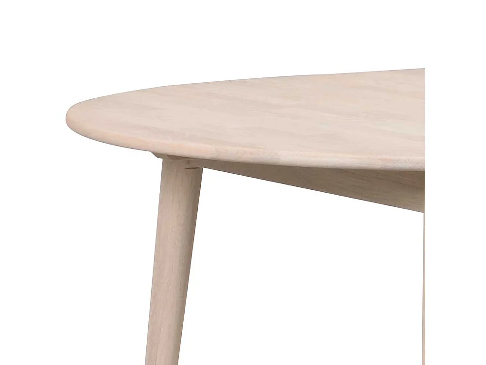 Ausziehbarer Esstisch in Eiche White Wash massiv oval