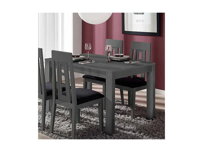 Esszimmertisch in Dunkelgrau ausziehbar modern