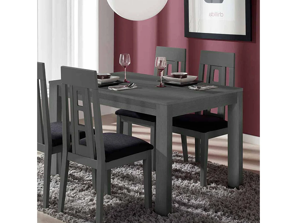 Esszimmertisch in Dunkelgrau ausziehbar modern