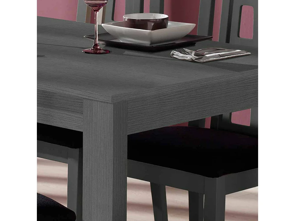 Esszimmertisch in Dunkelgrau ausziehbar modern
