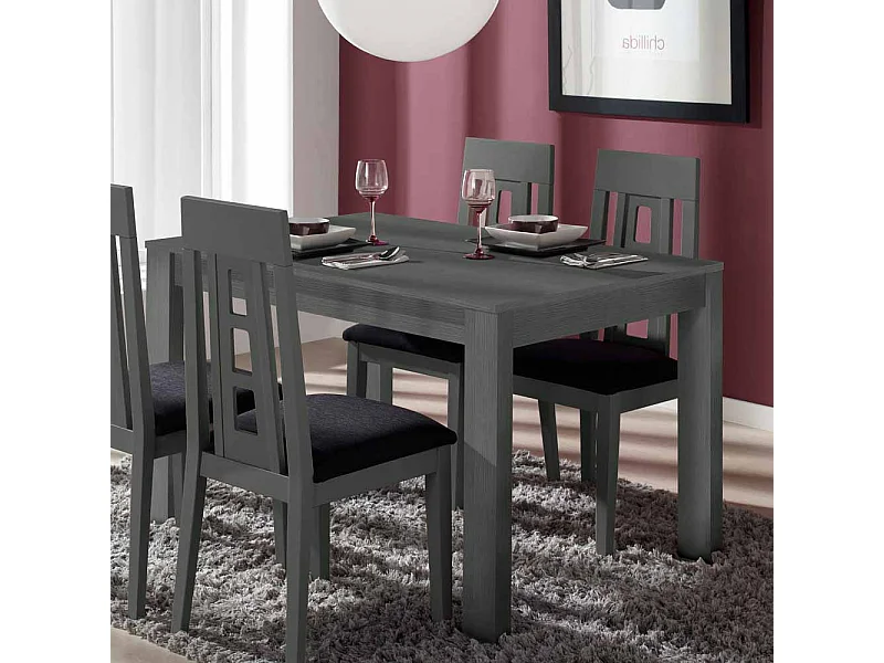 Esszimmertisch in Dunkelgrau ausziehbar modern