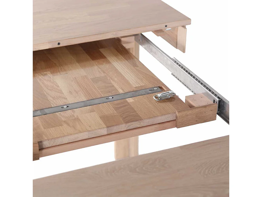Ausziehbarer Tisch aus Eiche massiv Eiche Sonoma