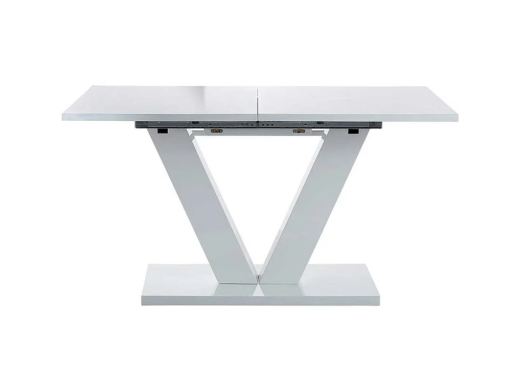 Moderner Esszimmer Tisch in Weiß Hochglanz ausziehbar