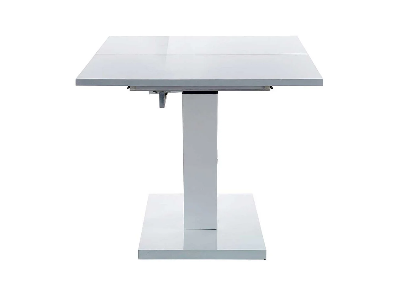 Moderner Esszimmer Tisch in Weiß Hochglanz ausziehbar