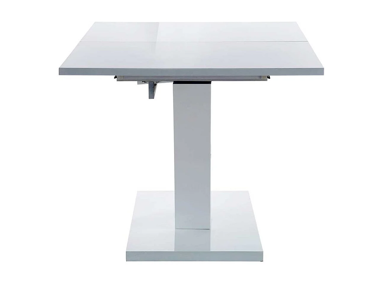 Moderner Esszimmer Tisch in Weiß Hochglanz ausziehbar