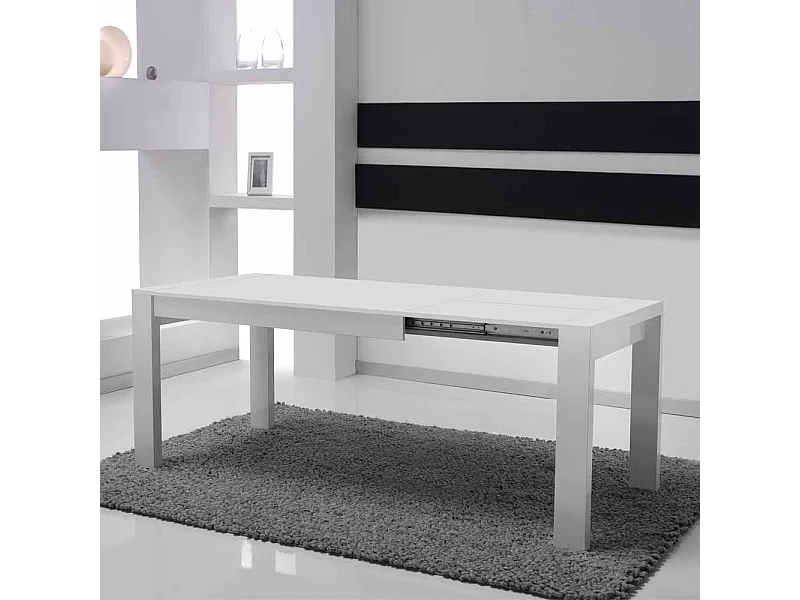 Moderner Esstisch in Weiß ausziehbar