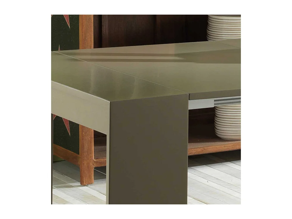 XL Esstisch in Grau Braun ausziehbar