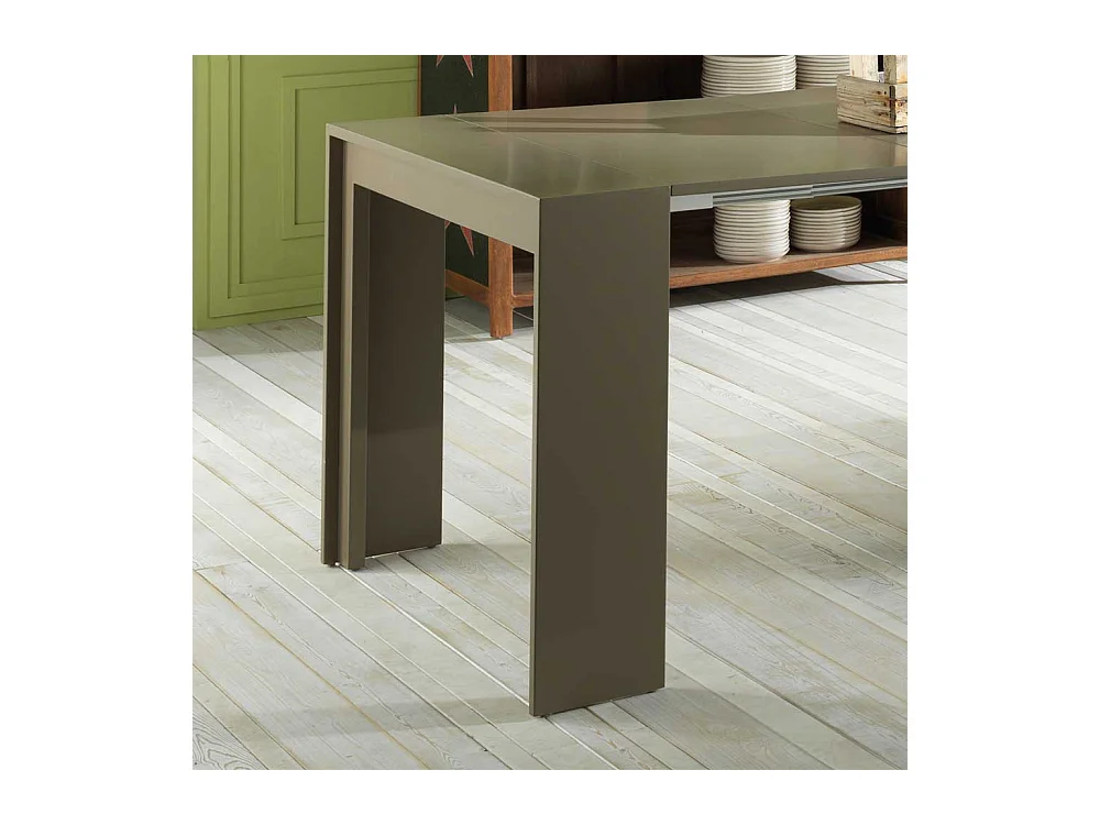 XL Esstisch in Grau Braun ausziehbar