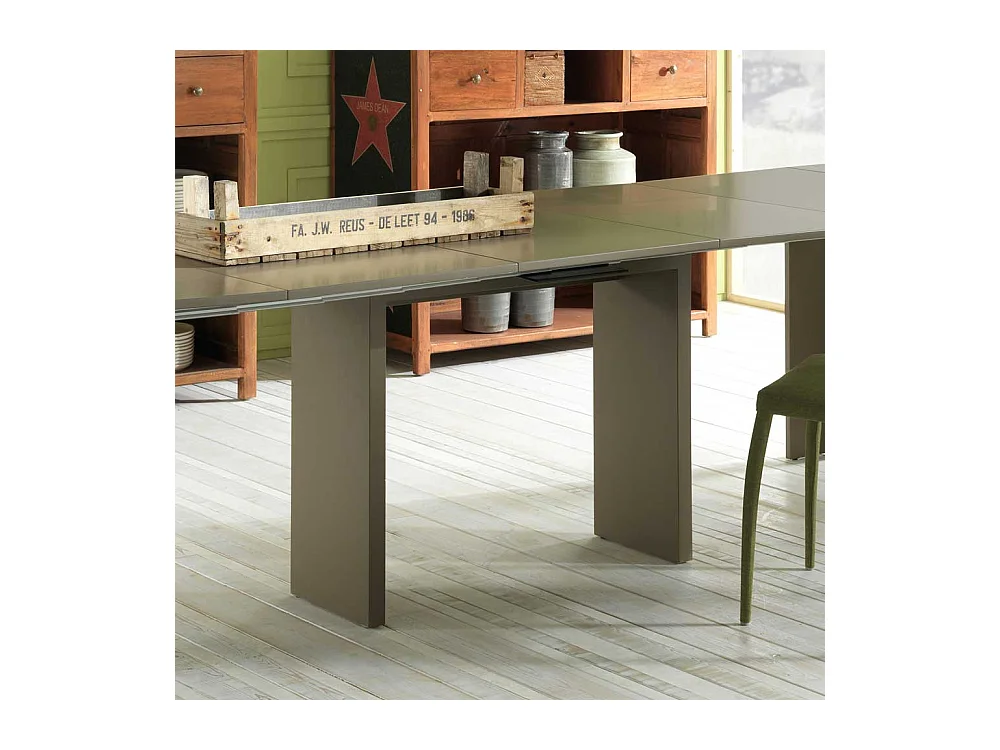 XL Esstisch in Grau Braun ausziehbar