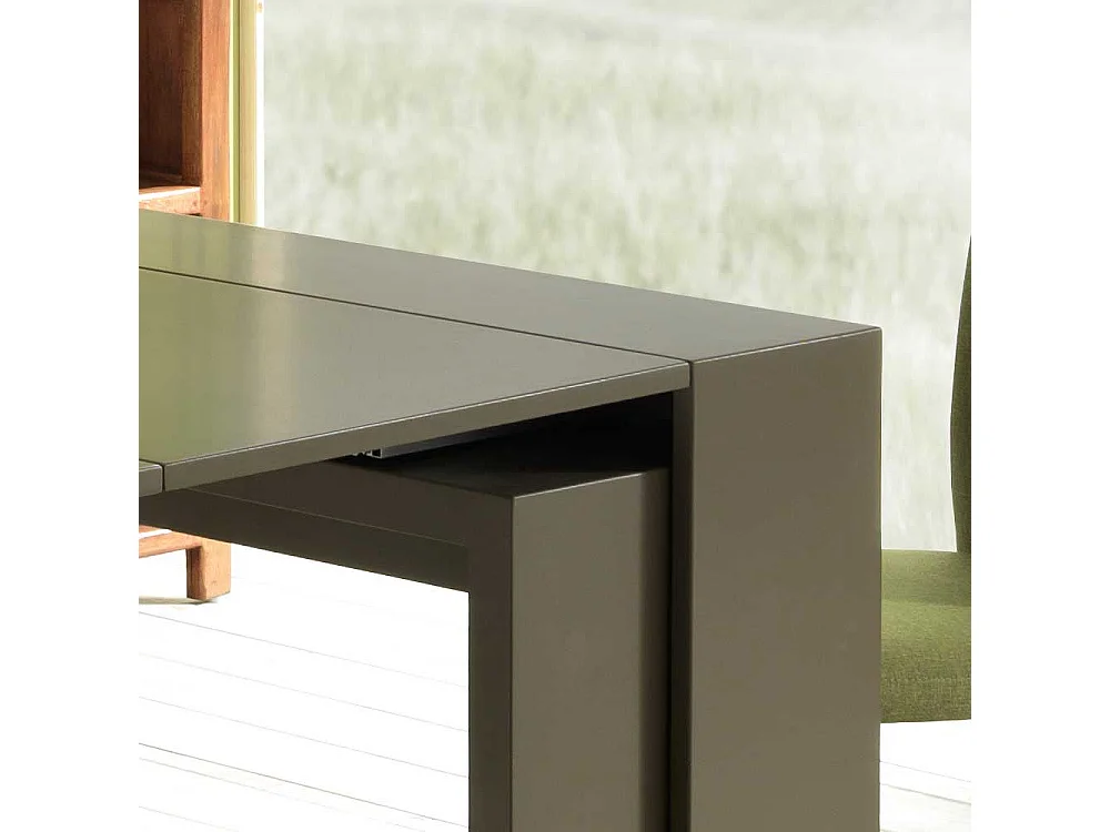 XL Esstisch in Grau Braun ausziehbar