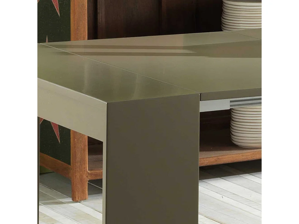 XL Esstisch in Grau Braun ausziehbar