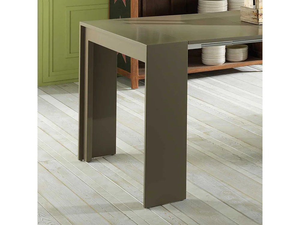 XL Esstisch in Grau Braun ausziehbar