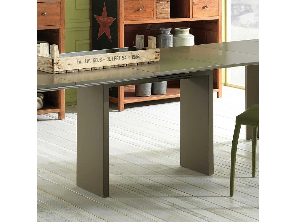 XL Esstisch in Grau Braun ausziehbar