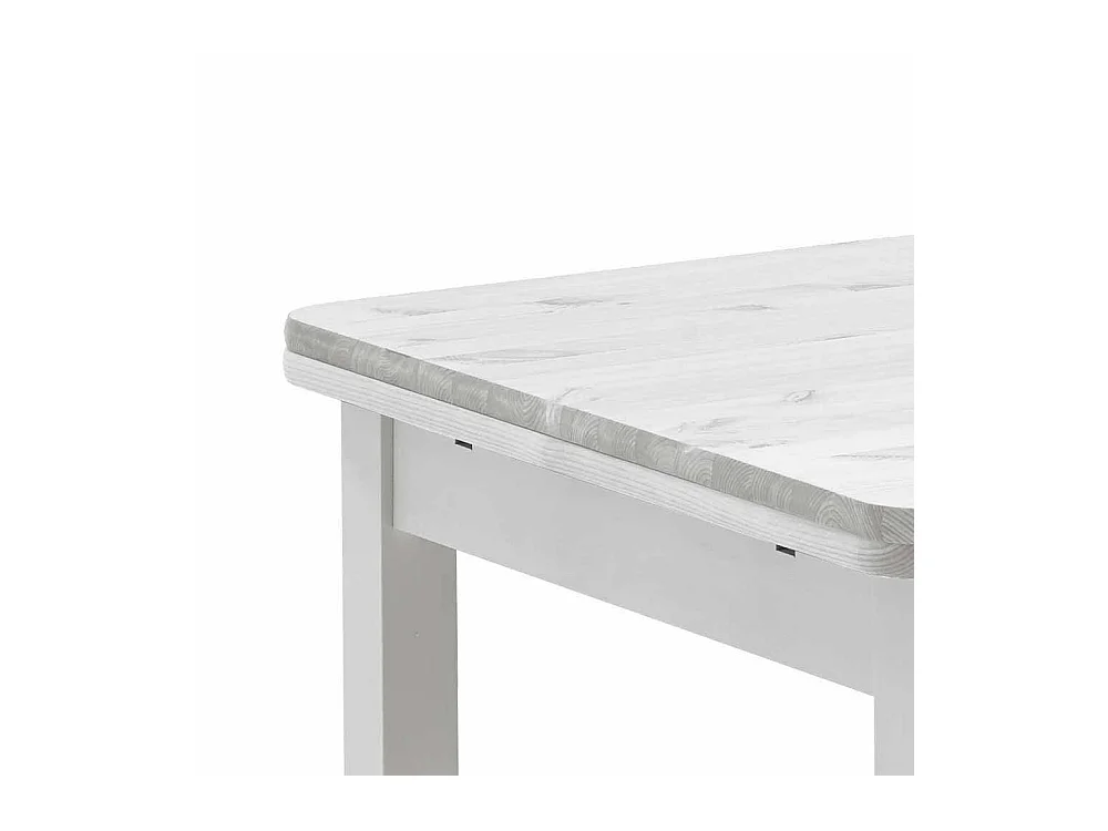 Esstisch in Weiß Kiefer massiv ausziehbar