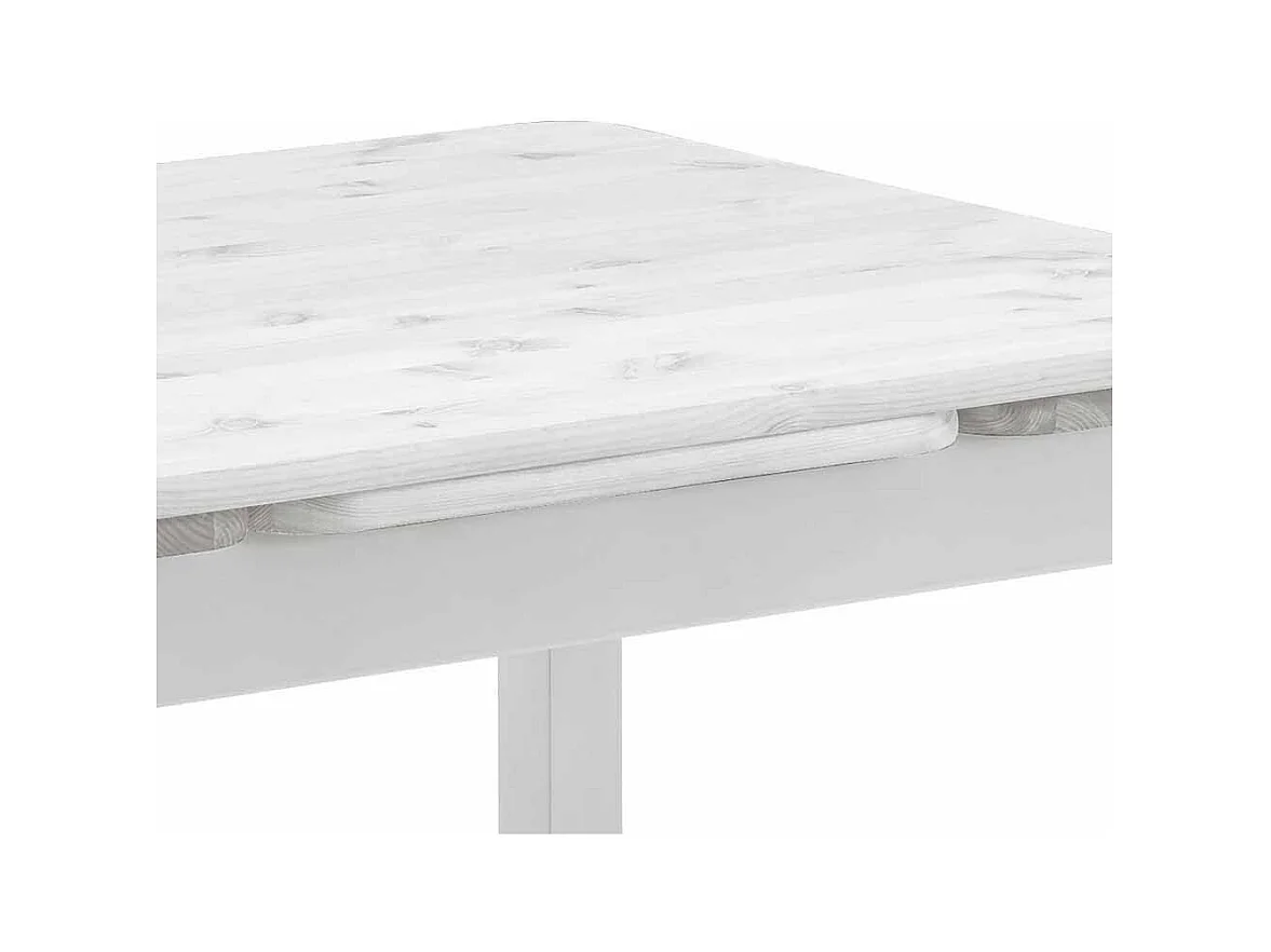 Esstisch in Weiß Kiefer massiv ausziehbar