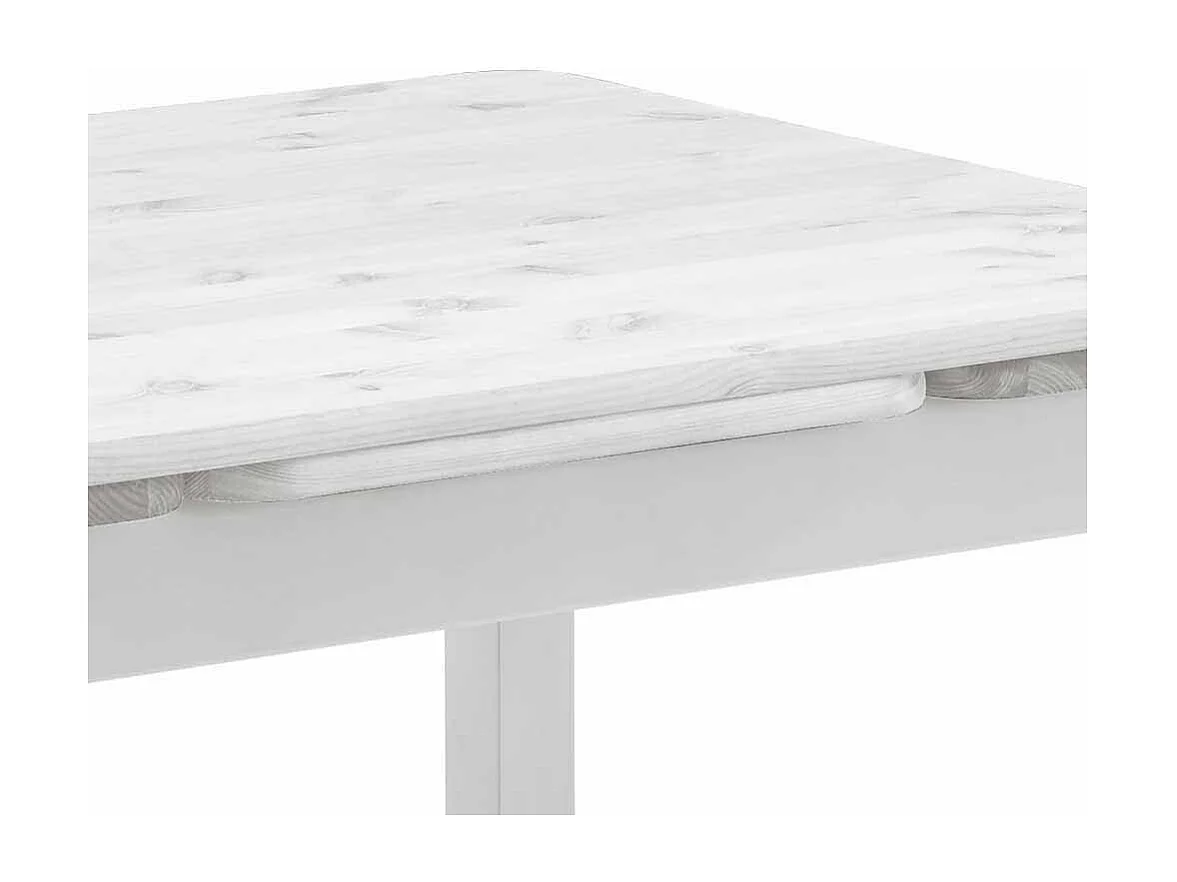 Esstisch in Weiß Kiefer massiv ausziehbar